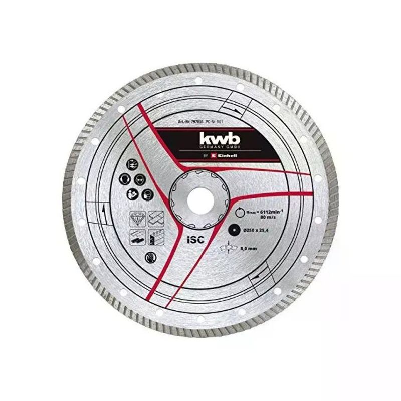 KWB Disco da Taglio Diamantato Turbo 250 mm