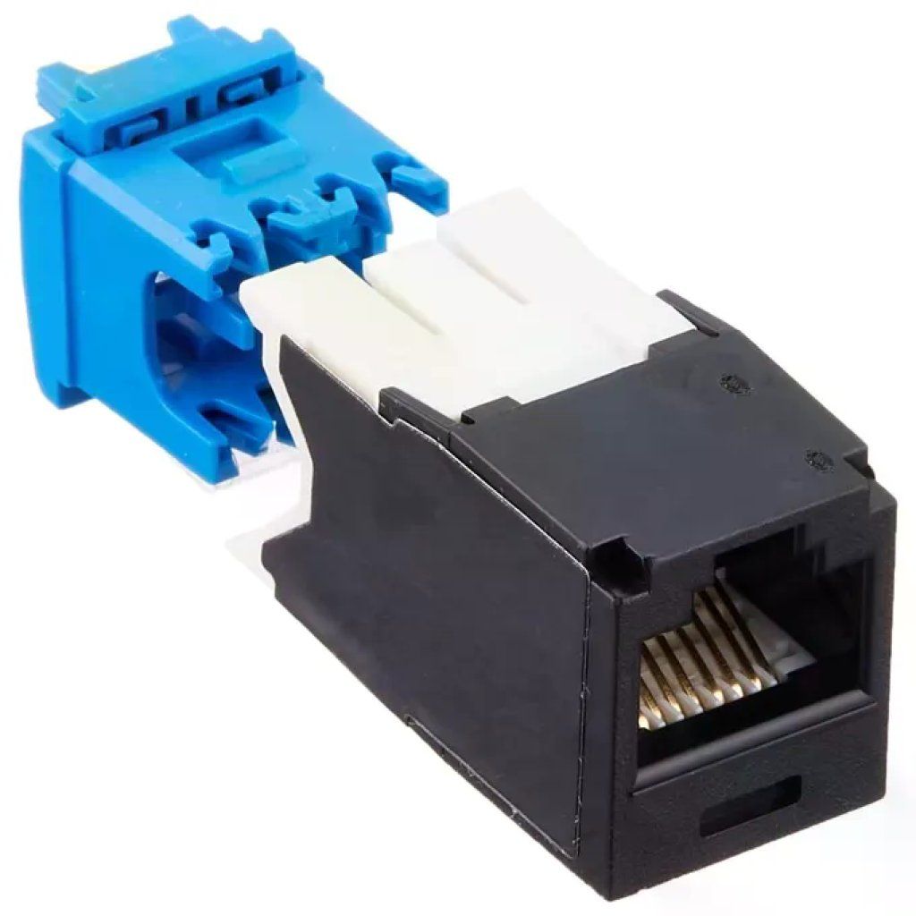 Panduit Mini-Com CJ6X88TGBL Presa RJ45 Cat 6A UTP 10 Gb/s, nera