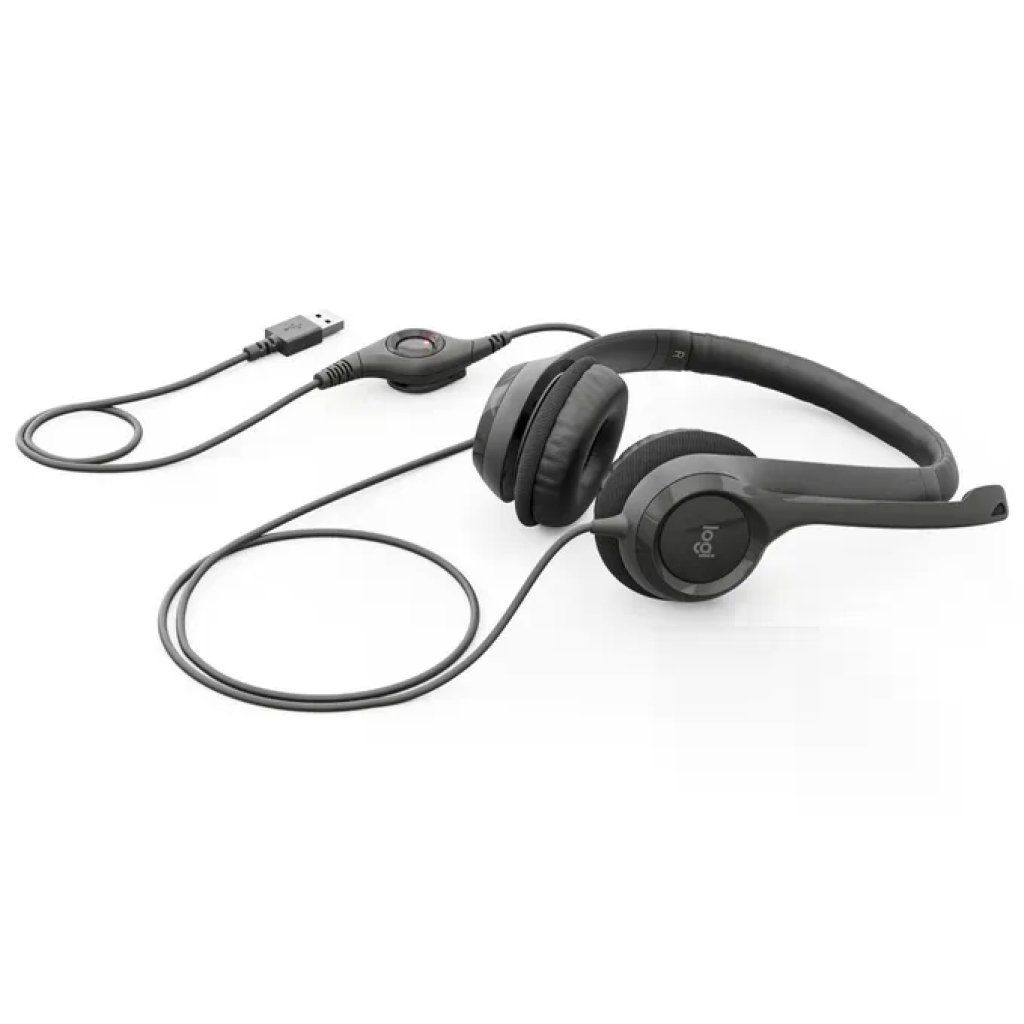 Logitech H390 Cuffie USB Stereo con Microfono, Nero Logitech H390 Cuffie USB Stereo con Microfono, Nero