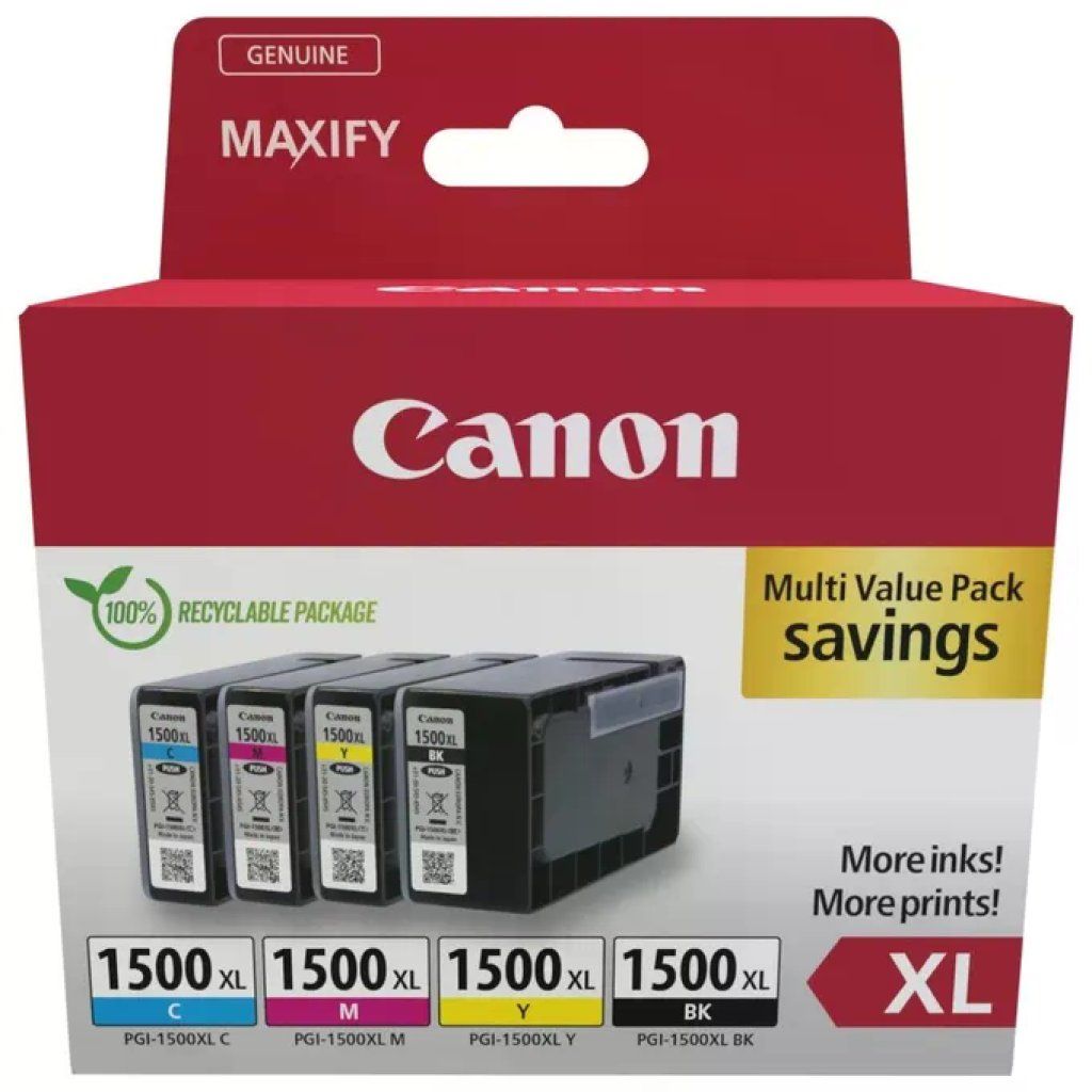 Canon 9182B010 Multipack Cartucce XL Originali, Nero e Colori, 4 Pezzi