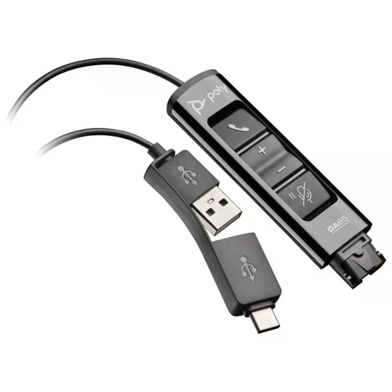 Poly DA85 Adattatore USB-A/USB-C per Cuffie QD