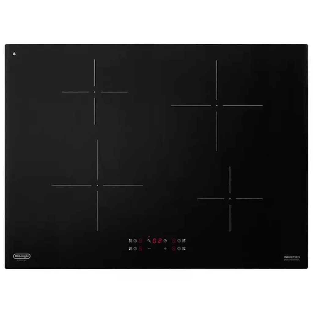 DELONGHI De’Longhi PIN 72 Piano Cottura a Induzione 70 cm, 4 Zone, Touch Control, Nero