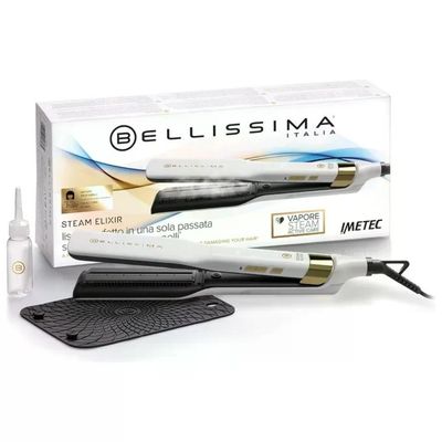 BELLISSIMA 11808 Steam Elixir Piastra per Capelli a Vapore Ceramica Argan 4 Temperature 170°C 230°C 235 W