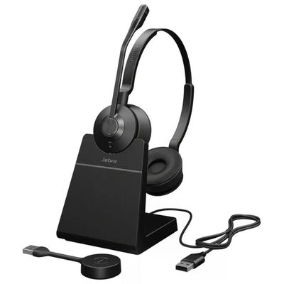 Jabra Engage 55 SE – Auricolare Wireless Stereo USB-A UC con Base di Ricarica Jabra Engage 55 SE – Auricolare Wireless Stereo USB-A UC con Base di Ricarica