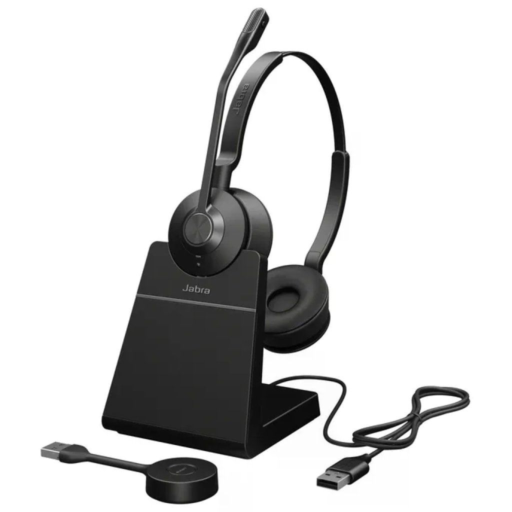 Jabra 9659-415-111 Auricolare Wireless Stereo Engage 55 SE USB-A UC con Base di Ricarica Nero Jabra 9659-415-111 Auricolare Wireless Stereo Engage 55 SE USB-A UC con Base di Ricarica Nero