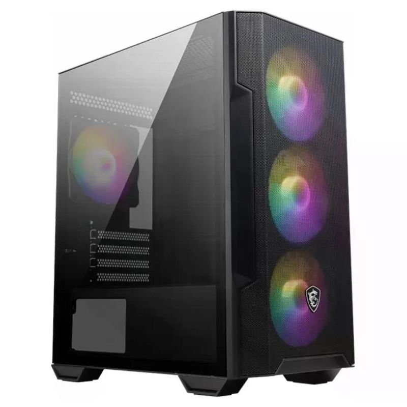 MSI MAG FORGE M100R Case Mini Tower Nero con 4 Ventole ARGB