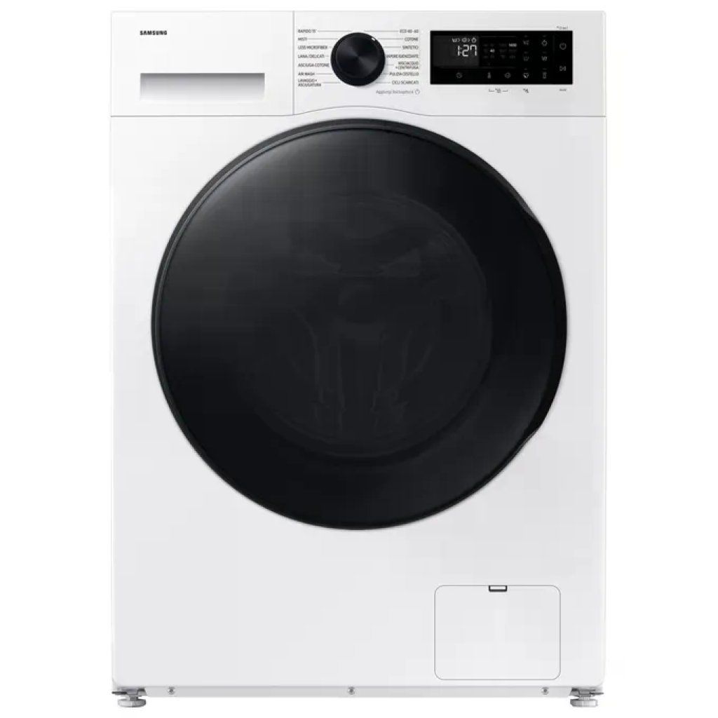 Samsung WD90DG5B15BEET Crystal Clean Lavasciuga 9/6 kg, 1400 giri, Classe A, AI EcoBubble, Vapore e Wi-Fi