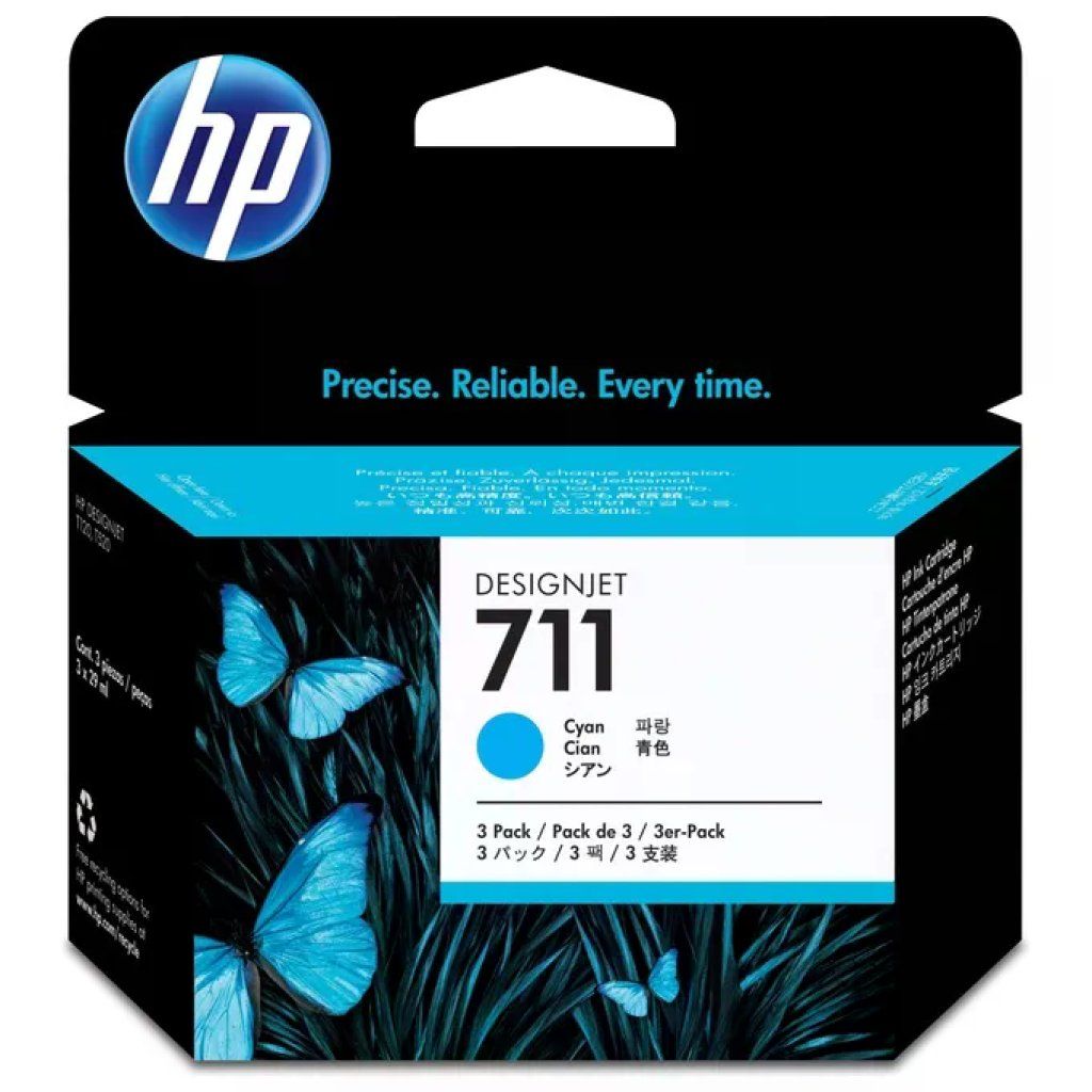 HP 711 CZ134A – Confezione da 3 cartucce ciano da 29 ml