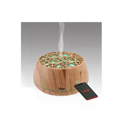 Bimar Diffusore di Aromi Wi-Fi con Luci LED e Speaker Bluetooth, Effetto Legno Chiaro Bimar Diffusore di Aromi Wi-Fi con Luci LED e Speaker Bluetooth, Effetto Legno Chiaro