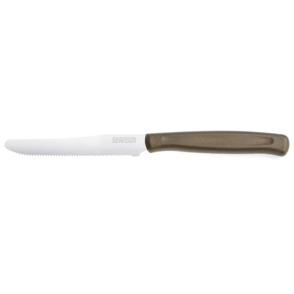 KAIMANO Set di 6 Coltelli da Tavola Seghettati – Manico Marrone KAIMANO Set di 6 Coltelli da Tavola Seghettati – Manico Marrone