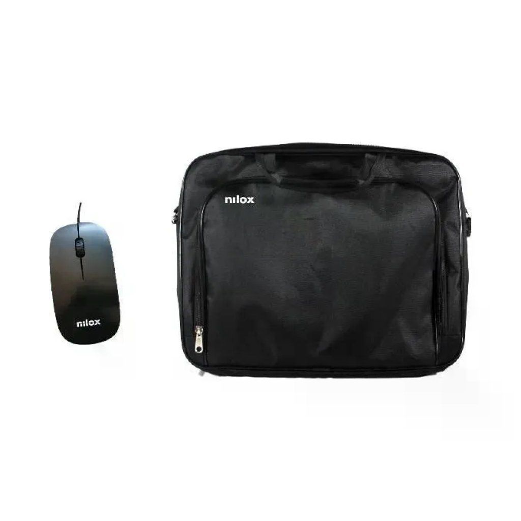Nilox Notebag Essential NXMOS4156BK Borsa PC 15,6” con Mouse USB