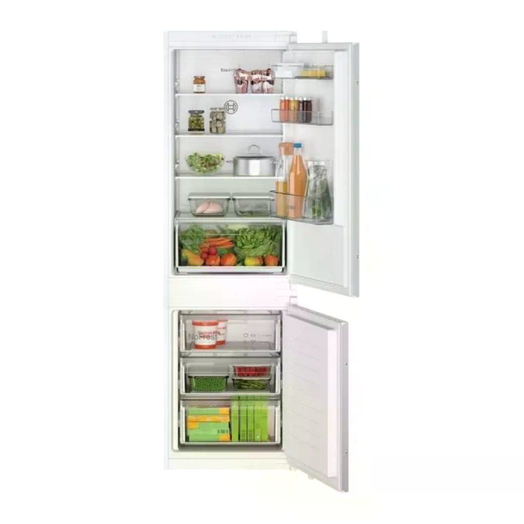 Bosch Serie 2 KIN86NSE0 Frigorifero Combinato da Incasso, 260 L, Classe E, Bianco