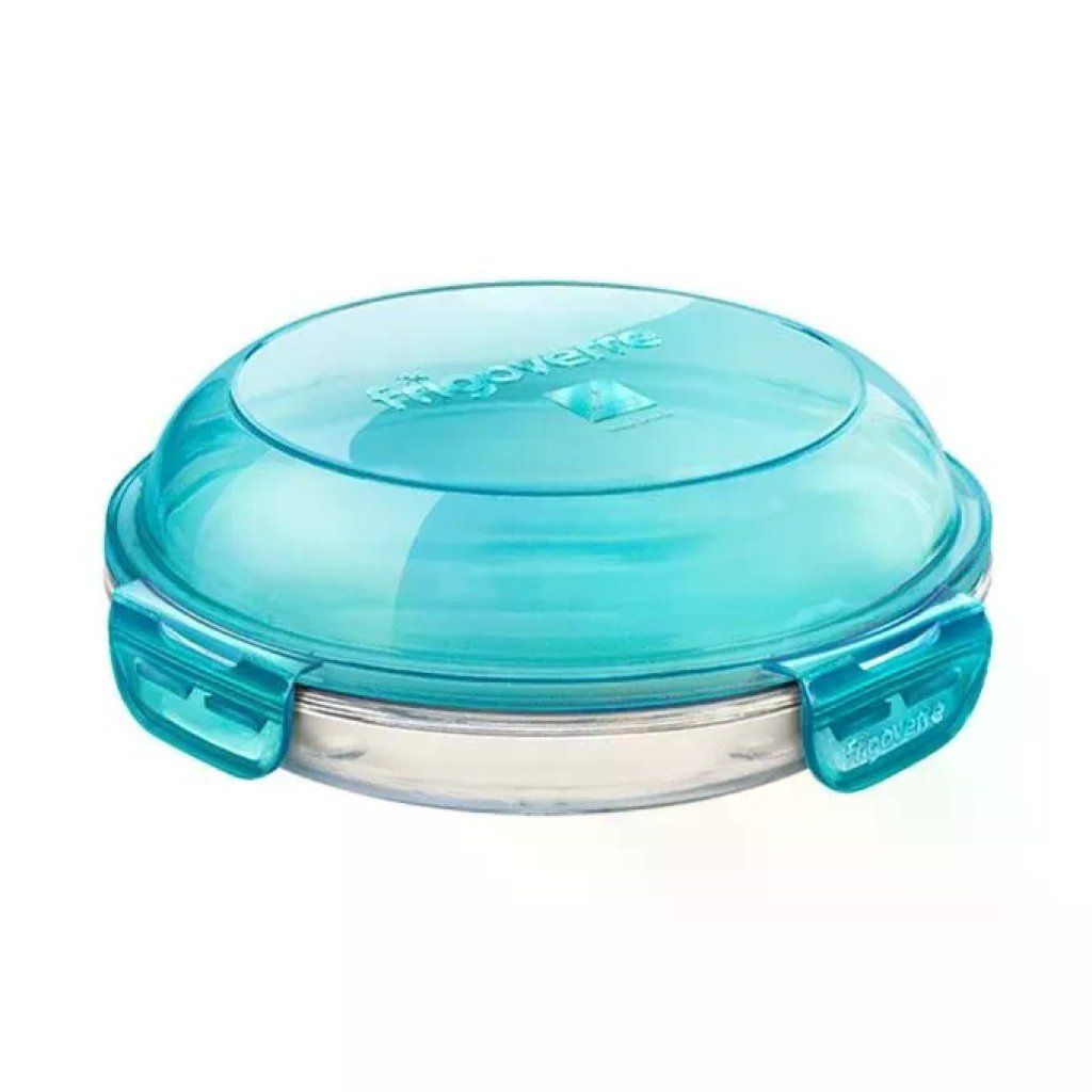 Bormioli Rocco Frigoverre Evolution Contenitore Ermetico Tondo in Vetro, 22 cm, 900 ml