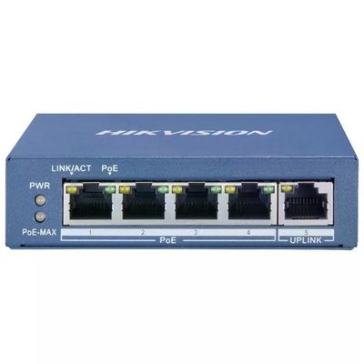 Hikvision DS-3E0505P-E-M Switch Gigabit PoE+ 5 Porte