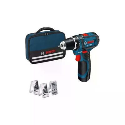 Bosch Professional GSR 12V-15 Trapano Avvitatore 12 V con 2 Batterie, 39 Accessori e Borsa