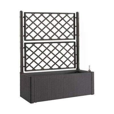 Stefanplast Natural Deluxe Fioriera con Spalliera Antracite 100 x 43 x 142 cm