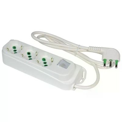 FME Fanton Omega Multipresa 3 Posti Bipasso e Schuko 16A con Interruttore, Cavo 1,5 m FME Fanton Omega Multipresa 3 Posti Bipasso e Schuko 16A con Interruttore, Cavo 1,5 m