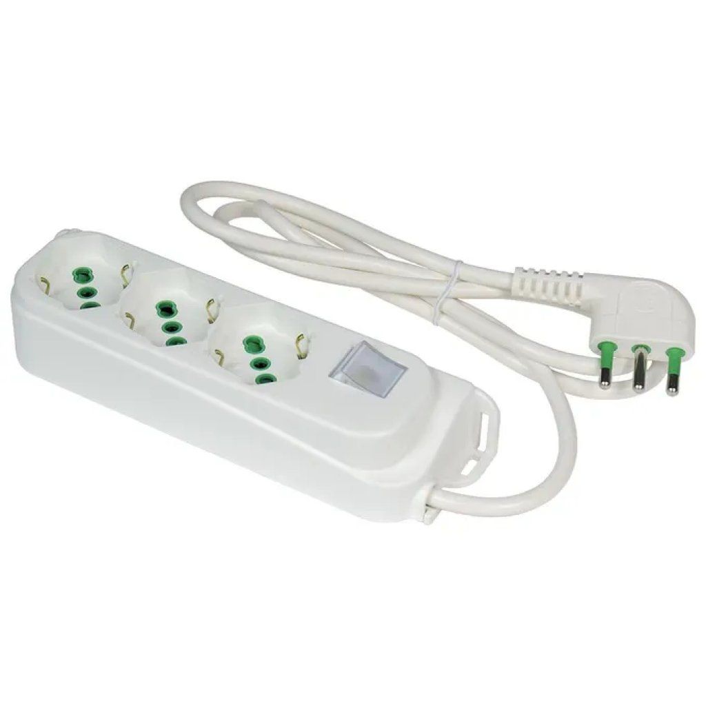 FME Fanton Omega 47460 Multipresa 3 Prese con Interruttore e Cavo da 1,5 m
