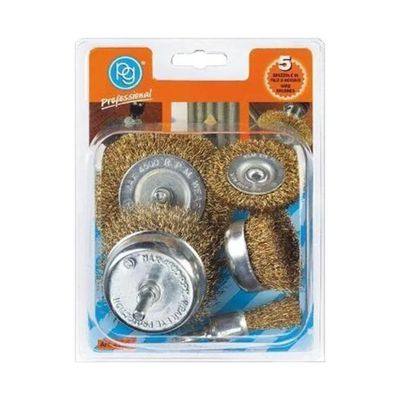 PG Kit 5 Spazzole in Acciaio per Trapano, Gambo 6 mm PG Kit 5 Spazzole in Acciaio per Trapano, Gambo 6 mm