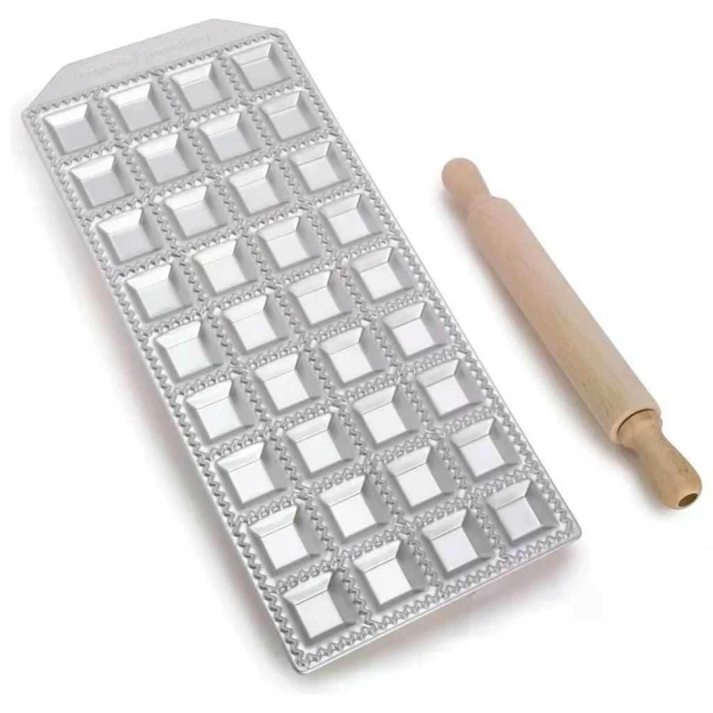 Imperia 3308 Raviolamp – Stampo per 36 Ravioli con Rullo in Legno