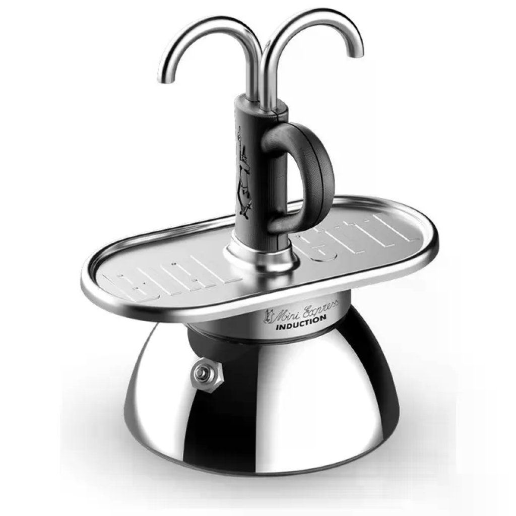 Bialetti 0007310 Mini Express Induction Caffettiera Moka 2 Tazze 100 ml Alluminio Acciaio Inox colore Nero Bialetti 0007310 Mini Express Induction Caffettiera Moka 2 Tazze 100 ml Alluminio Acciaio Inox colore Nero