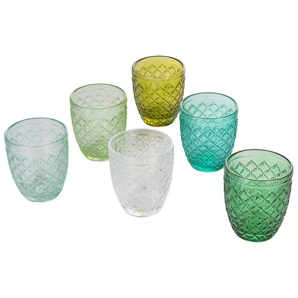 VDE TIVOLI 1996 Villa d’Este Home Tivoli Castle Greenery – Set 6 Bicchieri Acqua in Vetro, 275 ml VDE TIVOLI 1996 Villa d’Este Home Tivoli Castle Greenery – Set 6 Bicchieri Acqua in Vetro, 275 ml