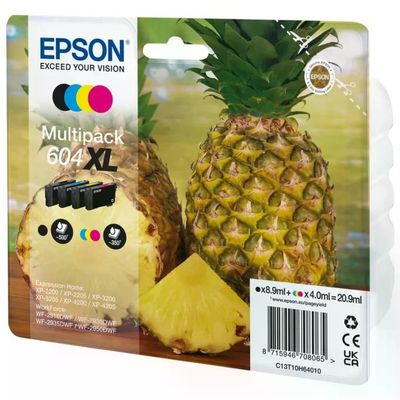 Epson 604XL Multipack Originale – 4 Cartucce ad Alta Resa