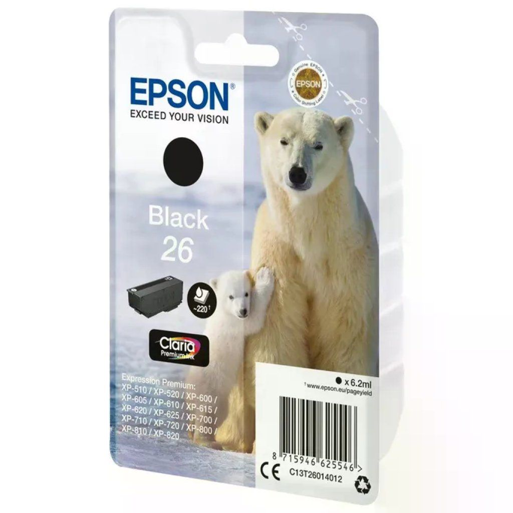 Epson 26 Orso Polare cartuccia originale nera Epson 26 Orso Polare cartuccia originale nera