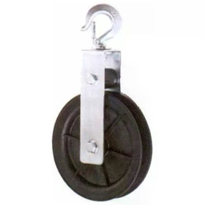 METAL HOUSE Carrucola con Ruota in Teflon 200 mm, Gancio di Sicurezza e Portata 50 kg METAL HOUSE Carrucola con Ruota in Teflon 200 mm, Gancio di Sicurezza e Portata 50 kg