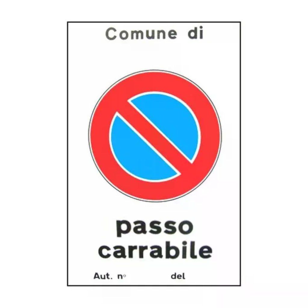 YEPPON Cartello Passo Carrabile Automatico Catarifrangente in Alluminio 25 × 45 cm