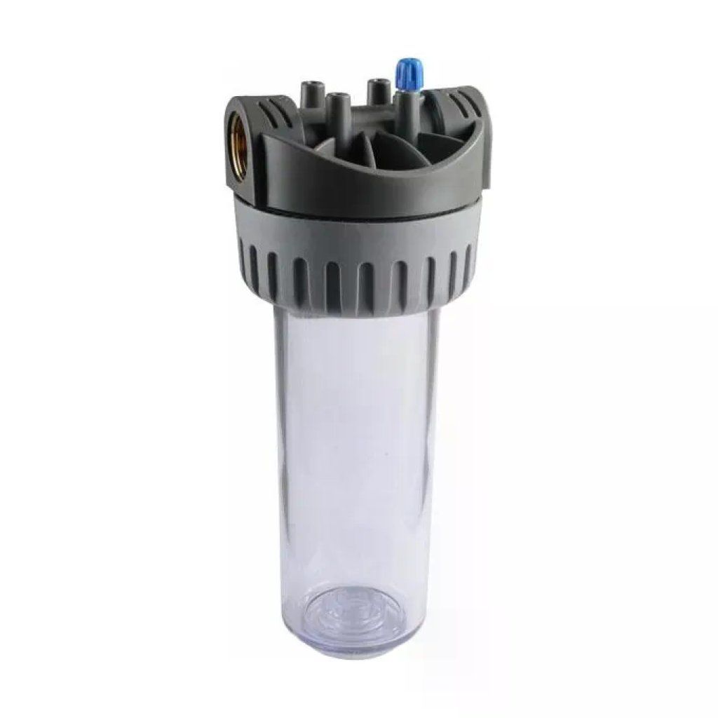 Carrieri 8500.9005 Filtro acqua 9¾″ con vaso trasparente, attacchi femmina 1″