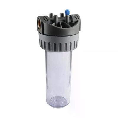 Carrieri 8500.9005 Filtro acqua 9¾″ con vaso trasparente, attacchi femmina 1″