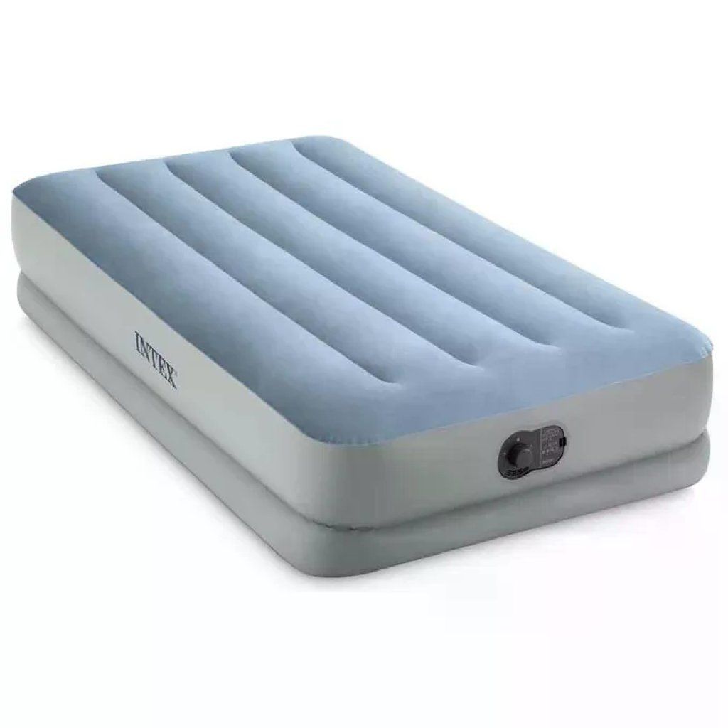 Intex 64157 Dura-Beam Mid-Rise Comfort Materasso Gonfiabile Singolo 99x191x36 cm Pompa USB Fiber