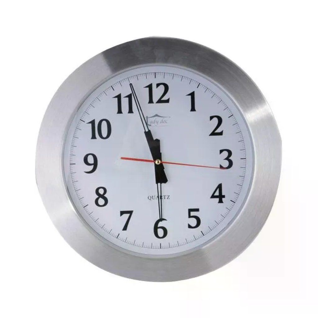 Lady Doc 07151 Steel Orologio da Parete Bianco, 38 cm Lady Doc 07151 Steel Orologio da Parete Bianco, 38 cm