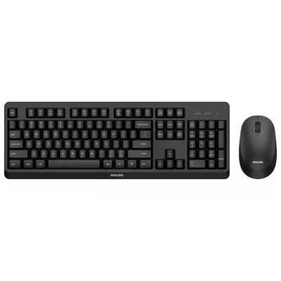 Philips SPT6307BL/34 Kit Tastiera e Mouse Wireless QWERTY Inglese, Nero Philips SPT6307BL/34 Kit Tastiera e Mouse Wireless QWERTY Inglese, Nero