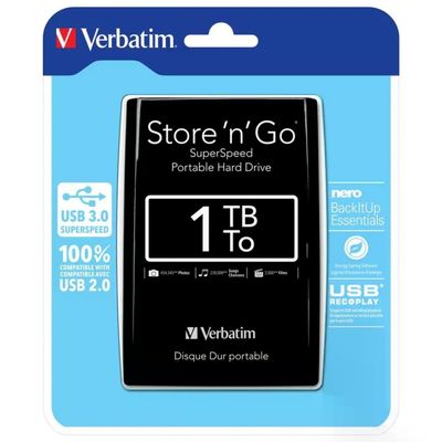 Verbatim Store 'n' Go 53023 Hard Disk Esterno Portatile 1 TB USB 3.0 Nero