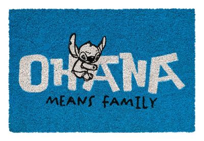 GRUPO ERIK Zerbino Disney Stitch Ohana in fibra di cocco 40 x 60 cm GRUPO ERIK Zerbino Disney Stitch Ohana in fibra di cocco 40 x 60 cm