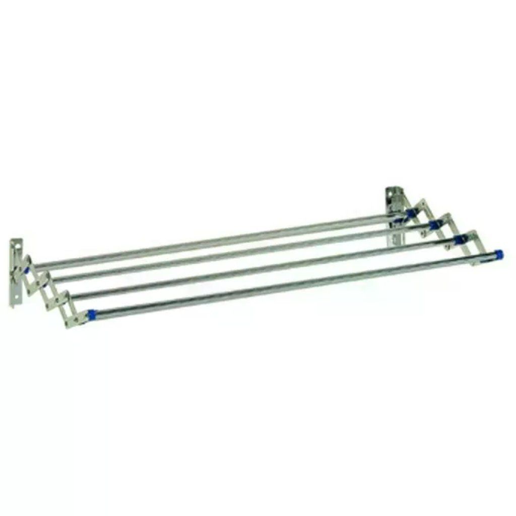 VIGOR-BLINKY Vigor Jumbo Stendibiancheria a Soffietto da Parete 120 cm in Acciaio Inox 18/10 VIGOR-BLINKY Vigor Jumbo Stendibiancheria a Soffietto da Parete 120 cm in Acciaio Inox 18/10