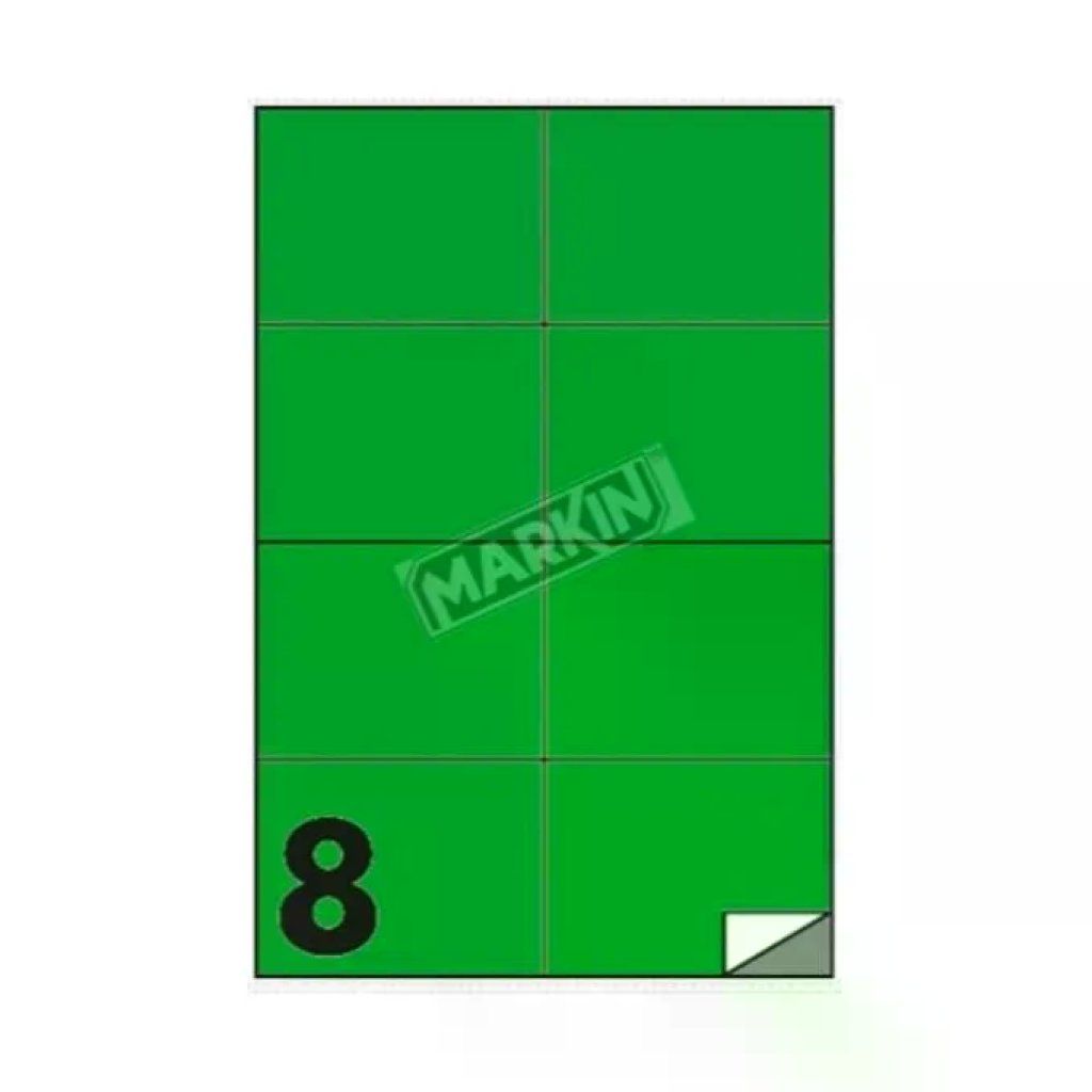Markin Etichette Adesive Verdi 105 × 74,25 mm, 800 Pezzi Markin Etichette Adesive Verdi 105 × 74,25 mm, 800 Pezzi