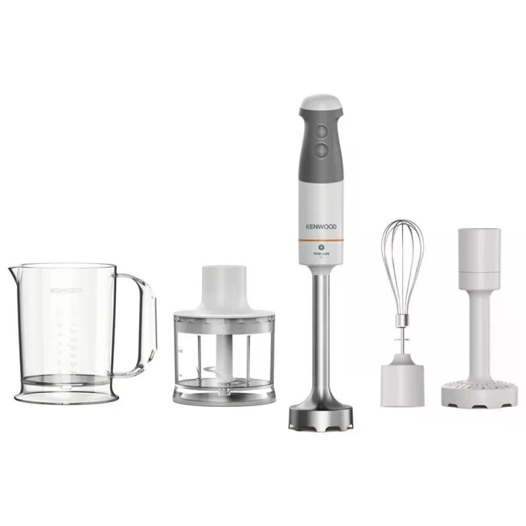 Kenwood Triblade XL HBM40306WH Frullatore a Immersione 850 W con Accessori, Bianco Kenwood Triblade XL HBM40306WH Frullatore a Immersione 850 W con Accessori, Bianco