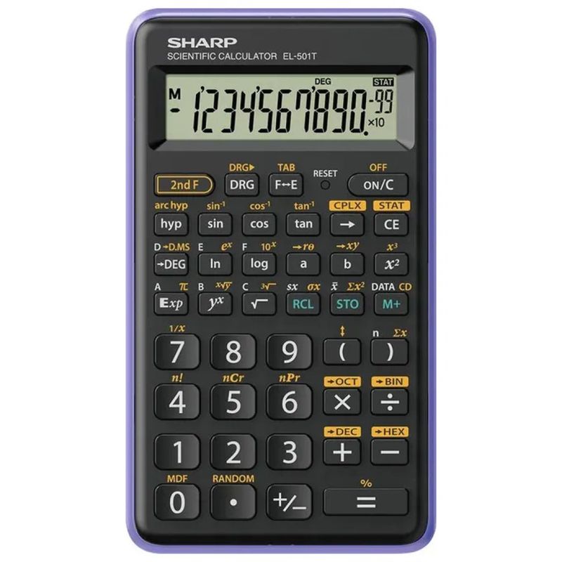 Sharp EL-501TBVL Calcolatrice Scientifica Viola, 131 Funzioni