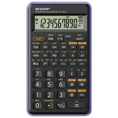Sharp EL-501TBVL Calcolatrice Scientifica Tascabile Viola Sharp EL-501TBVL Calcolatrice Scientifica Tascabile Viola