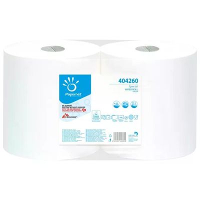 Papernet 404260 Asciugatutto Industriale in Cellulosa, 2 Veli, 848 Strappi, Bianco Papernet 404260 Asciugatutto Industriale in Cellulosa, 2 Veli, 848 Strappi, Bianco