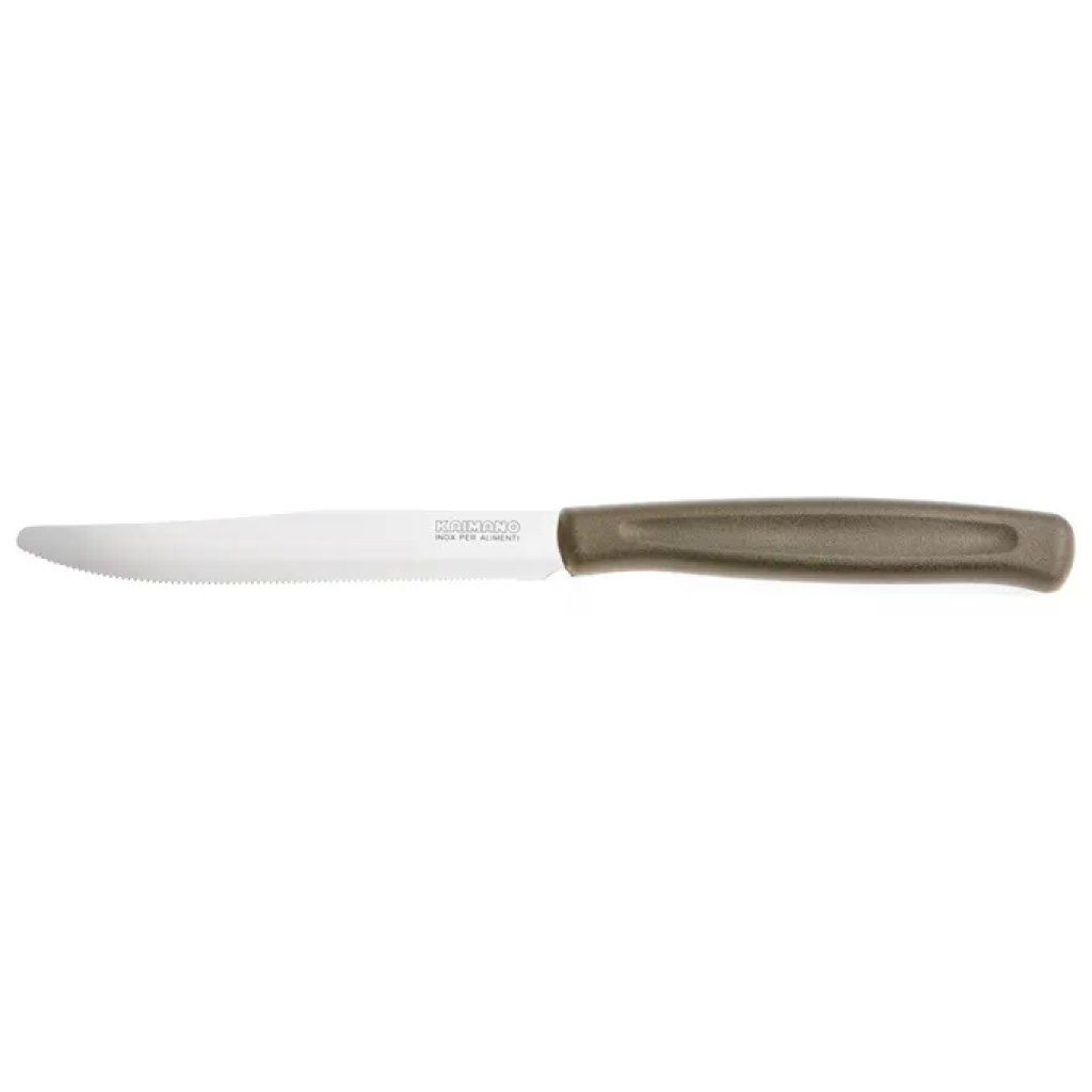Kaimano Dinamik – Set 6 Coltelli da Bistecca, Lama Inox 11,5 cm, Manico Marrone