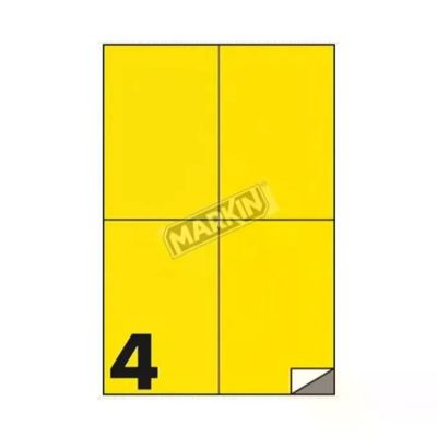 MarkIn 210C519GI Etichette Adesive A4 Gialle, 4 per Foglio, 100 Fogli MarkIn 210C519GI Etichette Adesive A4 Gialle, 4 per Foglio, 100 Fogli