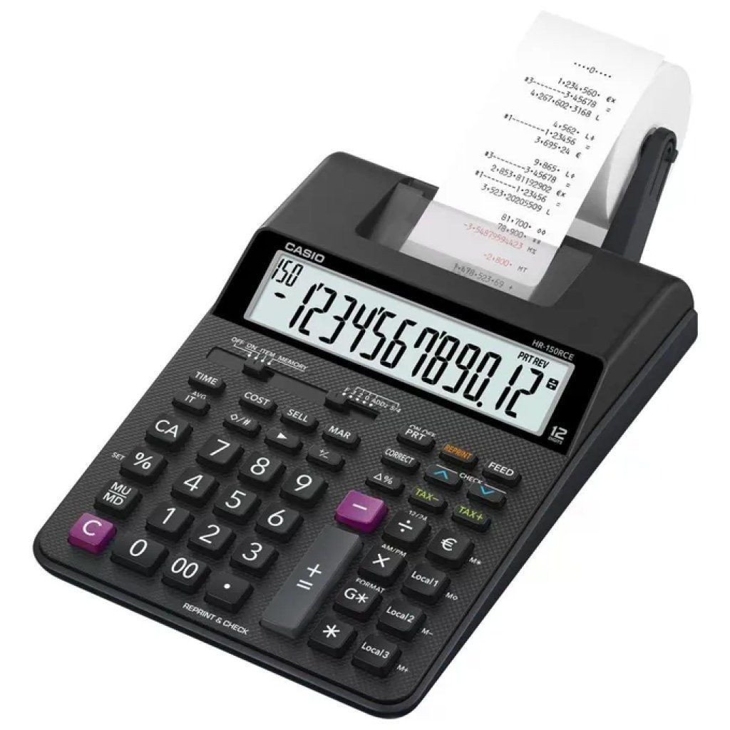 Casio HR-150RCE Calcolatrice Scrivente 12 Cifre Casio HR-150RCE Calcolatrice Scrivente 12 Cifre