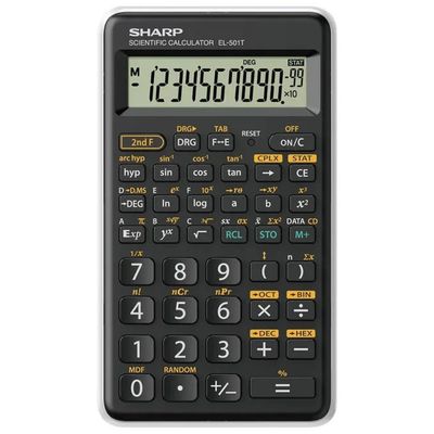 Sharp EL-501T Calcolatrice scientifica bianca, 146 funzioni