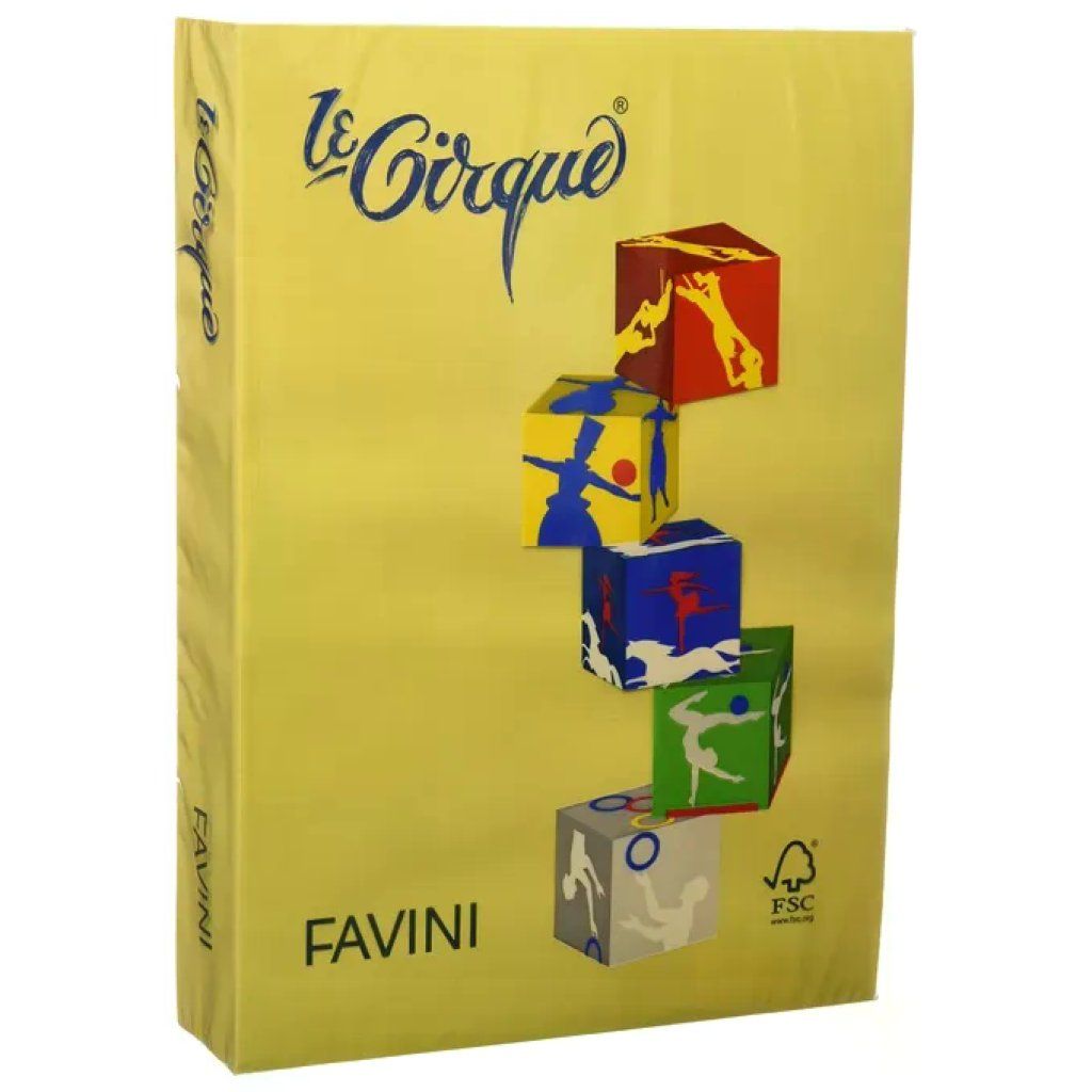 CARTOTECNICA FAVINI Favini Le Cirque – Risma di carta A4 giallo solare, 80 g/m² CARTOTECNICA FAVINI Favini Le Cirque – Risma di carta A4 giallo solare, 80 g/m²