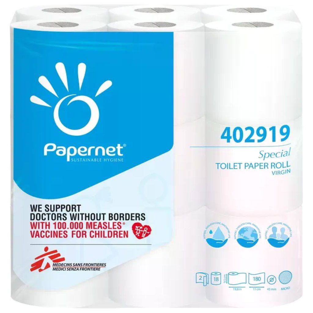 Papernet 402919 Carta Igienica 2 Veli, 18 Rotoli