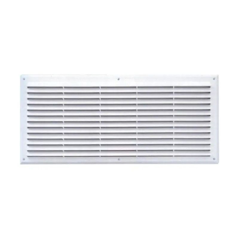 LAVENTILAZIONE Griglia di ventilazione rettangolare 50 × 22,7 cm con rete antinsetti – Bianca